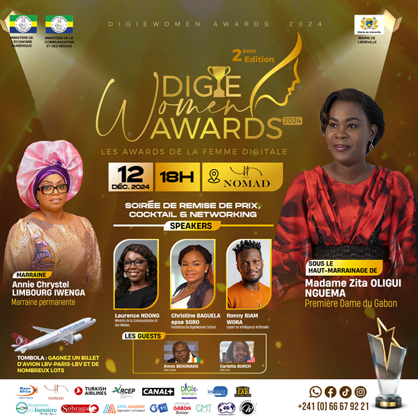 Digiewomen Awards 2024: Les Femmes du Digital à l’honneur le 12 décembre prochain à Libreville